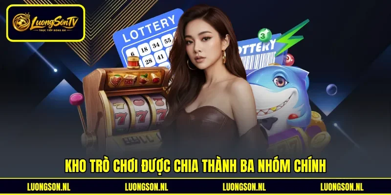 Kho trò chơi được chia thành ba nhóm chính